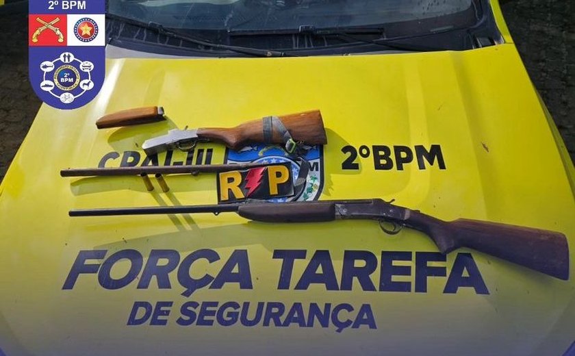 Polícia Militar apreende duas armas de fogo em São José da Laje