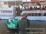 Batalhão Ambiental flagra festa irregular em catamarã na Lagoa Mundaú