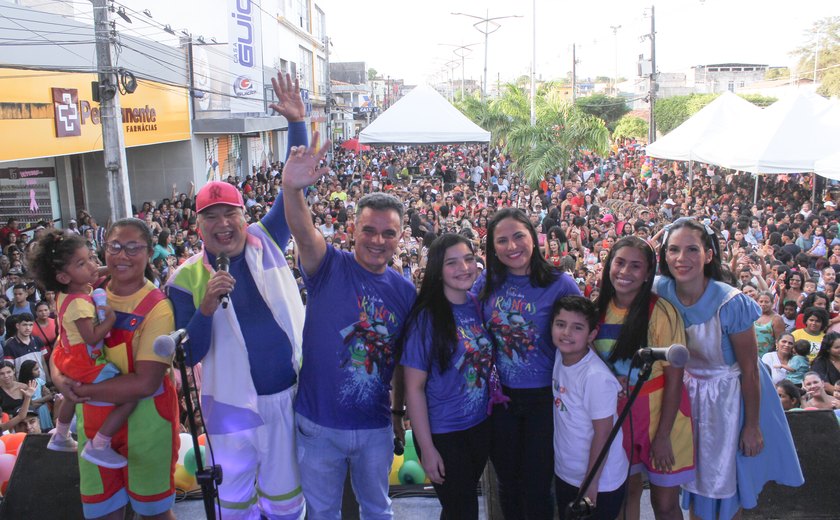 Festa das Crianças encantou e divertiu a garotada no domingo, em União dos Palmares