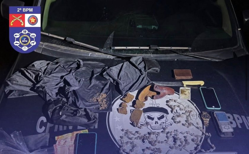 Suspeito é preso por tráfico de drogas após perseguição em União dos Palmares