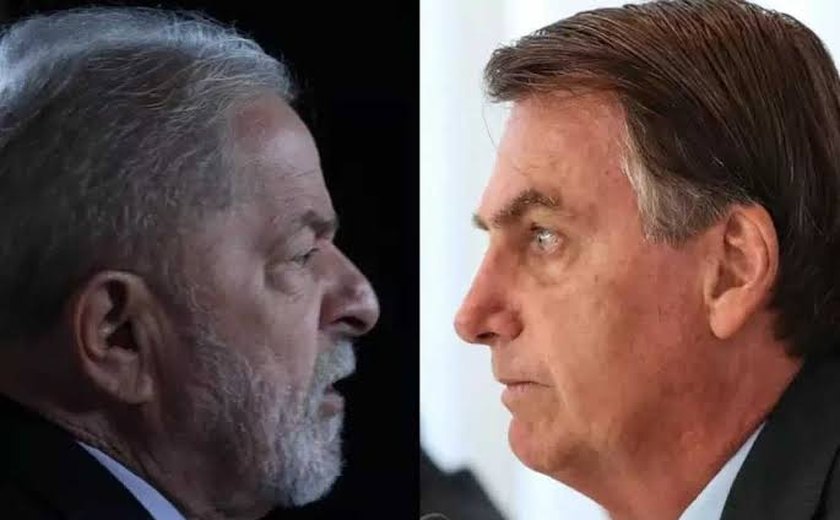 Lula e Bolsonaro ficarão frente a frente pela primeira vez neste domingo(28)