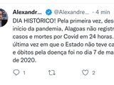 DIA HISTÓRICO: Pela 1ª vez em 24 horas, Alagoas não registra novos casos e óbitos por Covid-19