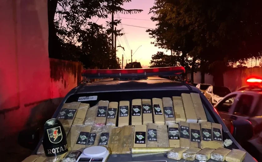 Jovem menor de idade é presa com 37 quilos de maconha