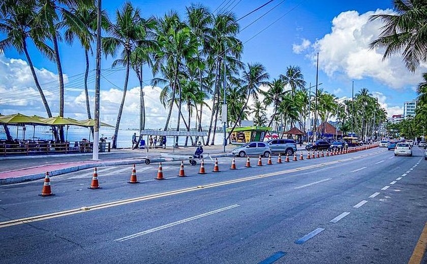 Prefeitura de Maceió inicia ampliação definitiva do passeio na orla de Ponta Verde