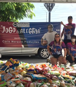 No 1º dia de arrecadação, Jogo da Alegria recebe uma tonelada de alimentos