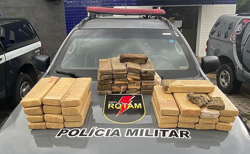 Polícia Militar apreende 37kg de maconha em residência no bairro da Serraria