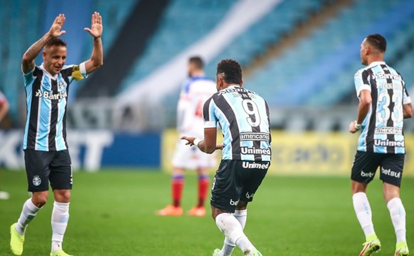 Grêmio bate o Bahia, vence a segunda seguida e fica mais perto de sair do Z-4