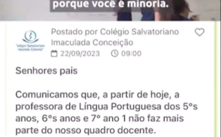 Professora é demitida após ensinar linguagem neutra em sala de aula