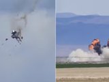 Caças colidem em show aéreo nos EUA e tripulantes ejetam a tempo