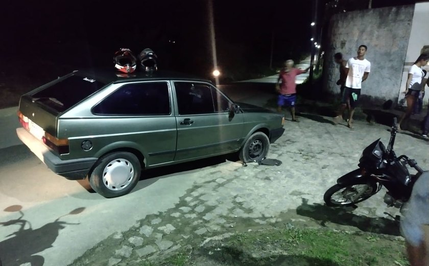 Adolescente colide com carro enquanto aprendia a pilotar, no Newton Pereira, em União dos Palmares