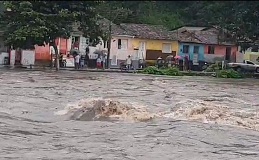 Nível de rios em Alagoas sobe e atinge cota de atenção, mostra alerta hidrológico da Semarh