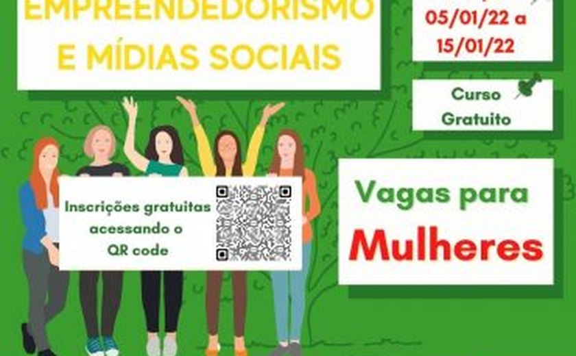 Inscrições de curso para mulheres empreendedoras sobre mídias sociais estão abertas