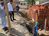 Prefeito de Santana do Mundaú vistoria obras do Centro Municipal de Educação Infantil Vivendo a Infância