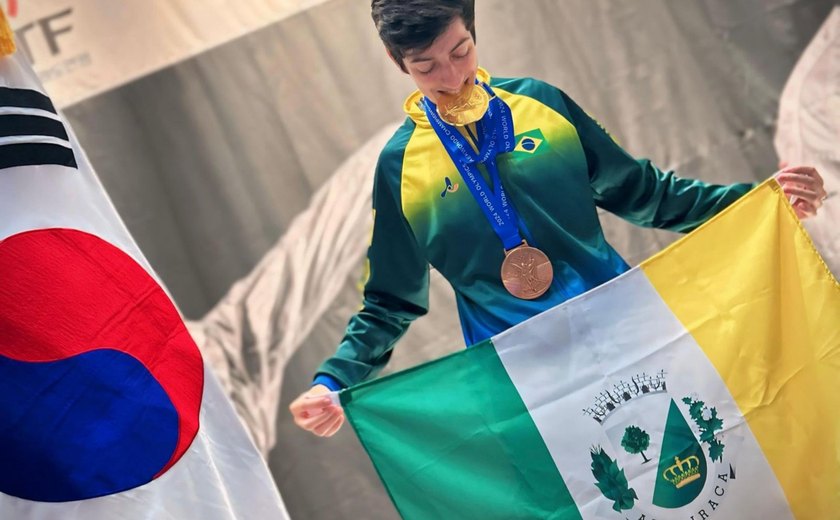 Com apoio do Governo de Alagoas, atleta de Arapiraca conquista duas medalhas em competição na Coreia do Sul