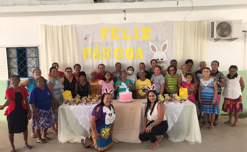 Assistência Social de Branquinha celebra a Páscoa com grupo da melhor idade