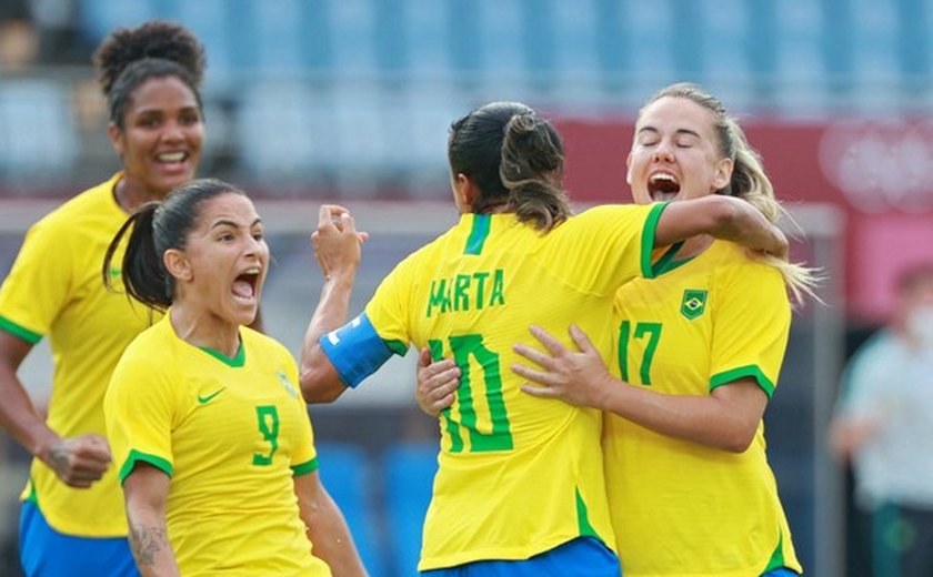 Marta faz 2 e Brasil goleia a China na estreia das Olimpíadas