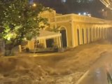 Chuvas fortes alagam centro histórico de Piranhas, no Sertão de Alagoas. Defesa Civil mantém alerta