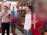 Homem tenta furtar garrafa de uísque em frente à equipe da Record TV, em GO
