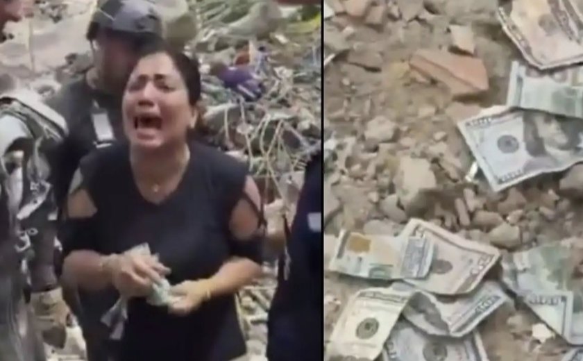 Policiais venezuelanos são flagrados roubando dinheiro de escombros após terremoto e são expulsos da corporação
