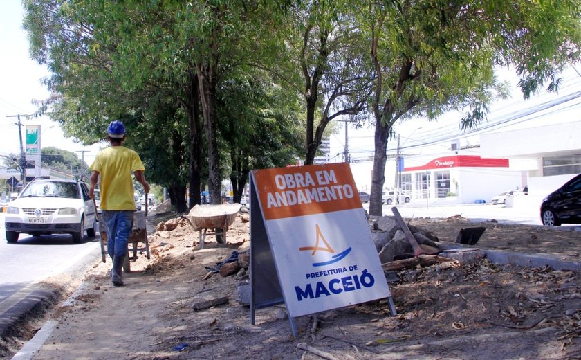 Maceió avança nas obras da ciclovia na Avenida Fernandes Lima