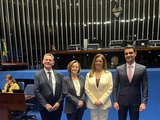 Geo Cruz prestigia posse histórica da ministra Marluce Caldas e fortalece articulação política em Brasília