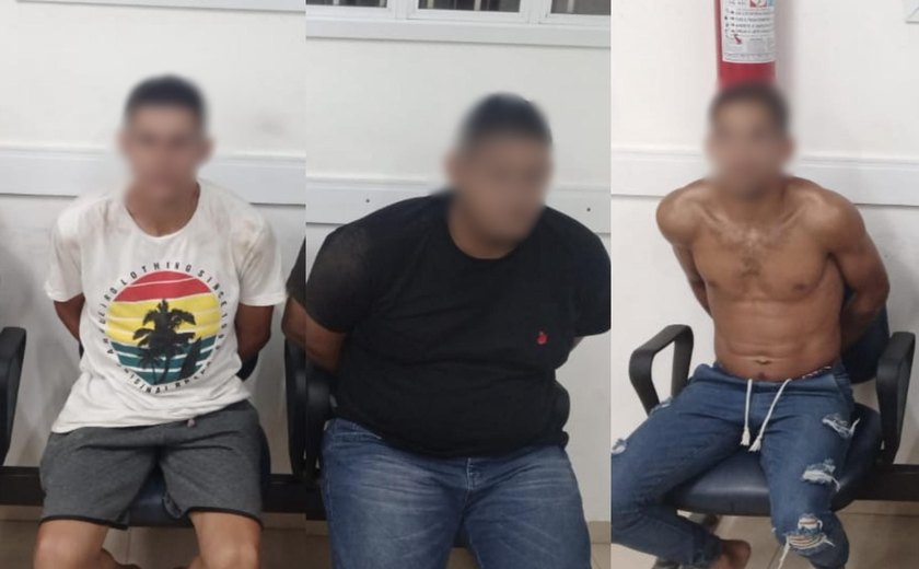 Polícia Militar prende trio suspeito de homicídio em Murici