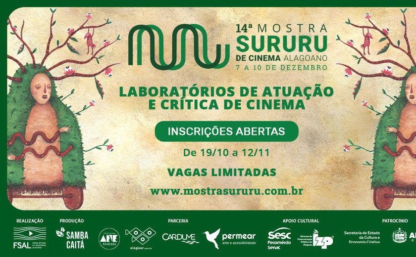 Mostra Sururu abre inscrições para laboratórios de atuação e crítica de cinema