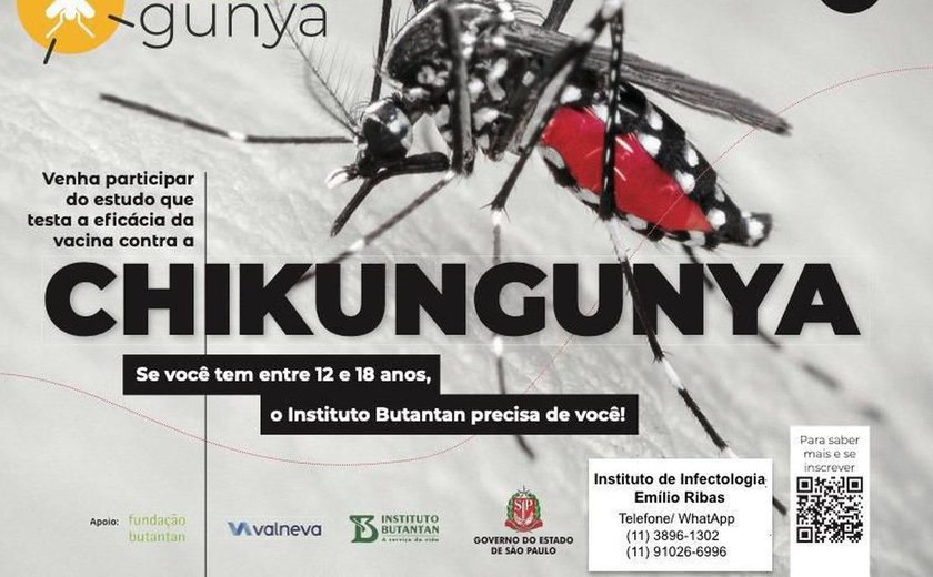 Instituto recruta voluntários para teste de vacina contra chikungunya