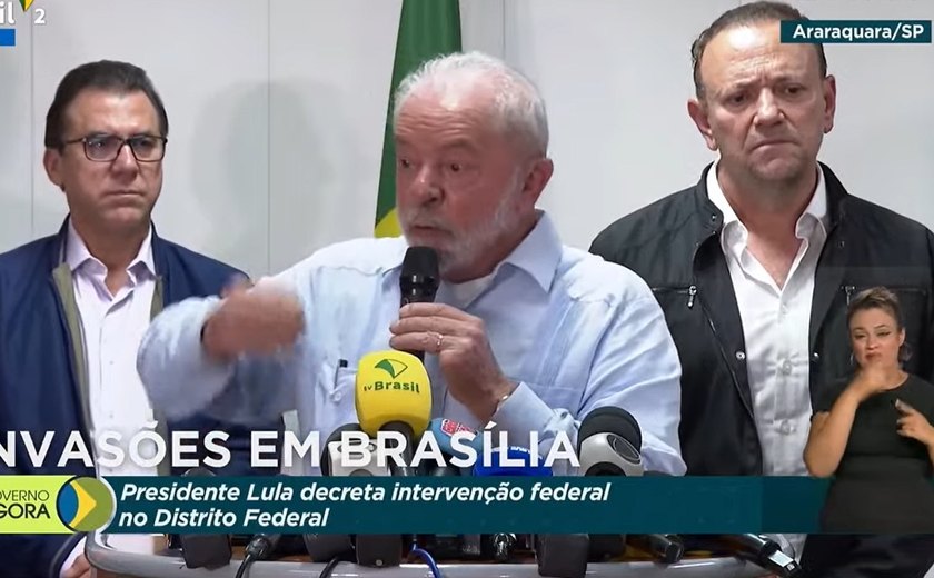 Lula condena ataques terroristas e decreta intervenção federal no DF