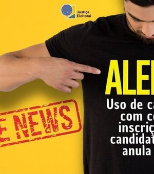 Uso de camiseta com inscrição de candidato não anula voto, esclarece TRE