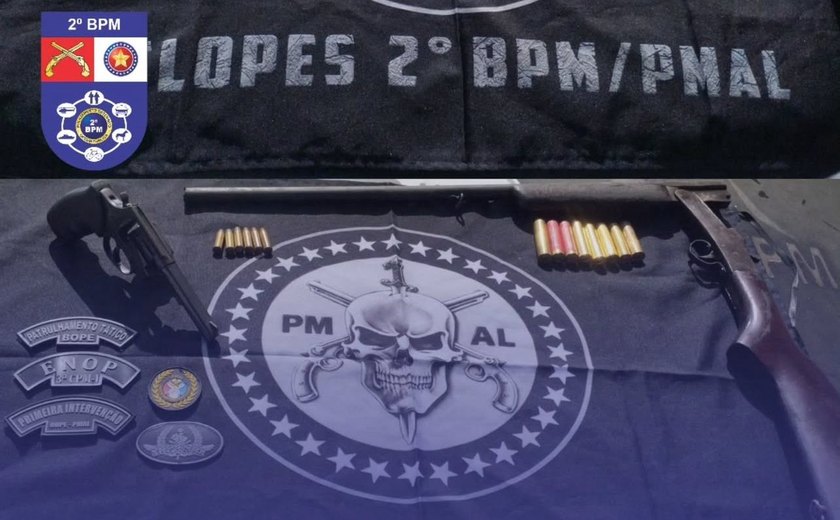 Polícia apreende arma e munições em ação na zona rural de União dos Palmares