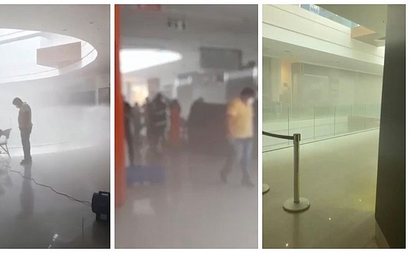 Bombeiros são acionados para princípio de incêndio em shopping, em Cruz das Almas