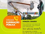 Disque Iluminação: Prefeitura de Branquinha lança canal de atendimento ao cidadão