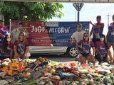 No 1º dia de arrecadação, Jogo da Alegria recebe uma tonelada de alimentos