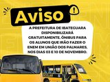 Prefeitura de Ibateguara disponibiliza ônibus para estudantes que fazem Enem em União