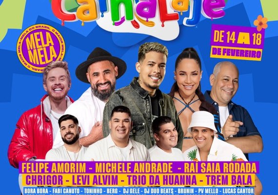 Carnalaje 2026 divulga programação oficial com atrações de 13 a 18 de fevereiro
