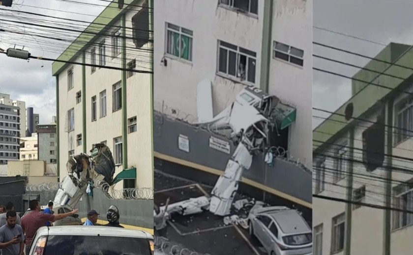 Avião de pequeno porte bate em prédio residencial em Belo Horizonte; piloto morre