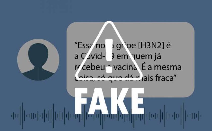 É falso que H3N2 seja o novo coronavírus em pacientes já vacinados contra Covid-19