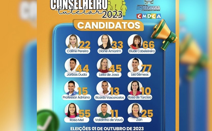 Candidatos ao Conselho Tutelar de Ibateguara são anunciados