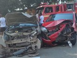 Colisão entre carros deixa duas pessoas feridas em União dos Palmares