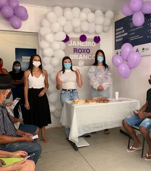 Saúde de Santana do Mundaú promoveu ações em alusão ao Janeiro Branco e Roxo