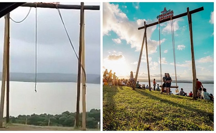 Vândalos atacam pontos 'instagramáveis' instalados pela Prefeitura de Maceió