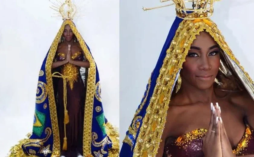 Brasileira se veste de Nossa Senhora para o “Miss Universo” trans