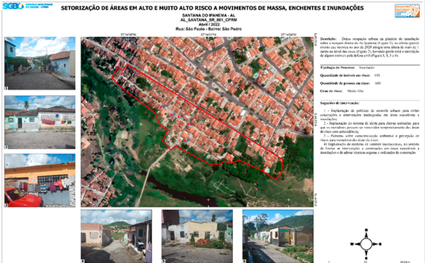 Em Alagoas, mais de 74 mil pessoas vivem em 196 áreas de risco de 32 cidades
