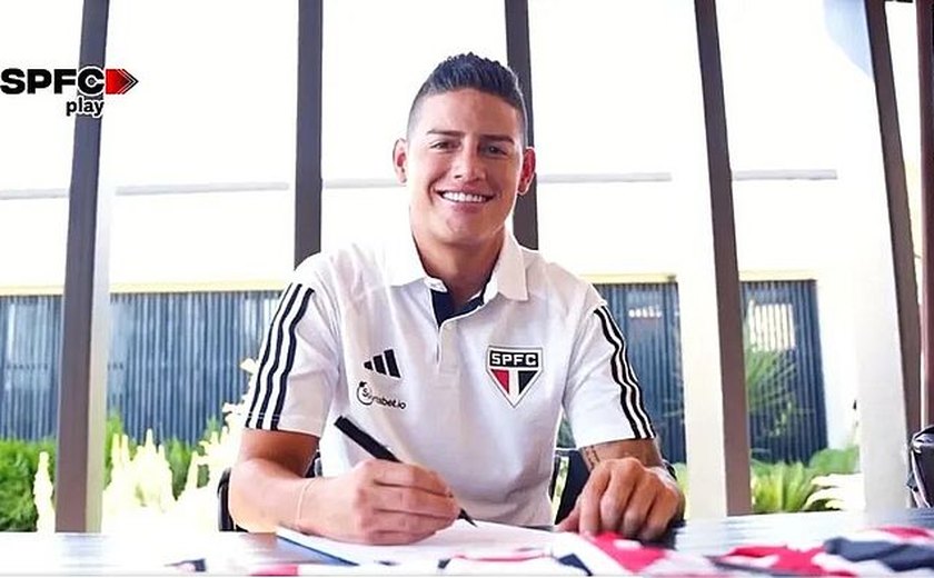 São Paulo anuncia a contratação do meia James Rodríguez