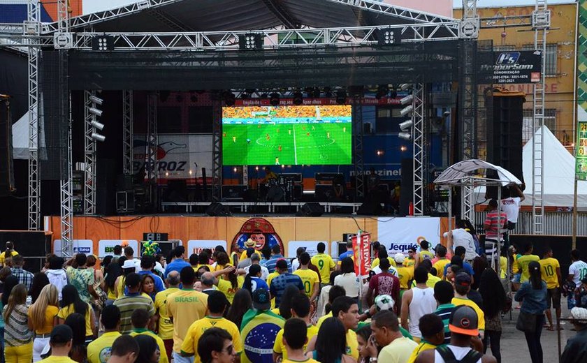 União dos Palmares e outras cidades terão telões com jogo do Brasil; veja onde assistir