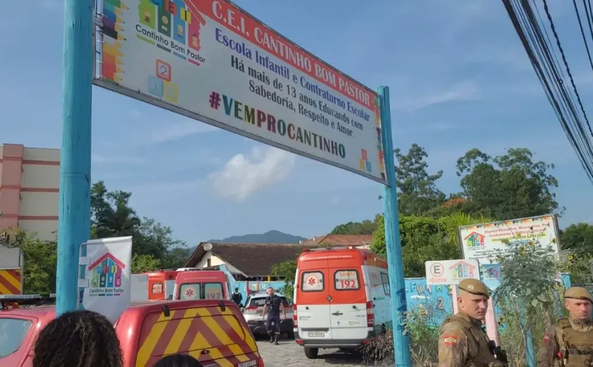 Quatro crianças são mortas em ataque a creche em Blumenau; homem foi preso