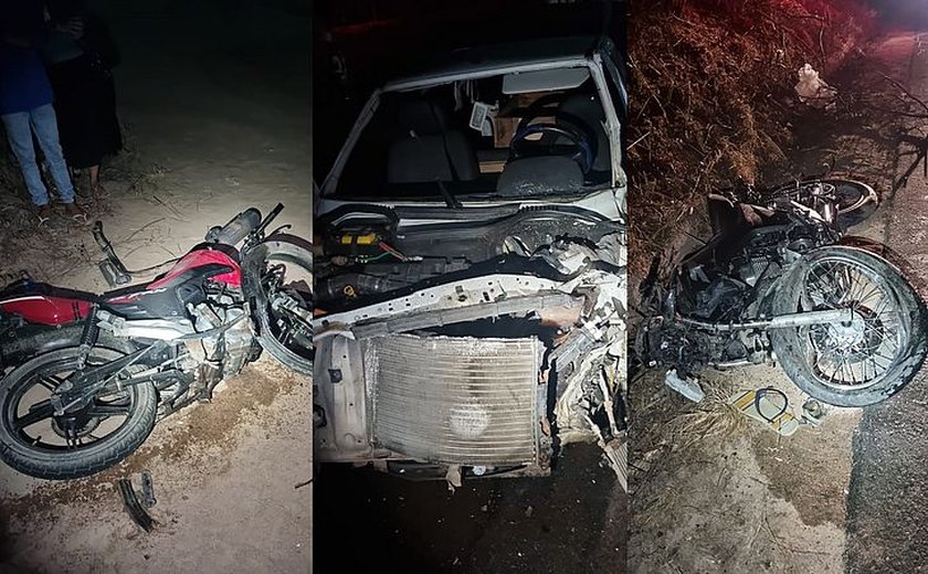 Suspeita de 'racha': três morrem após carro e motos baterem na AL-220