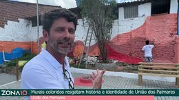 Murais coloridos resgatam história e identidade de União dos Palmares