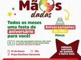 Prefeitura de União dos Palmares realizará mais uma edição do projeto 'Aniversariantes do mês'